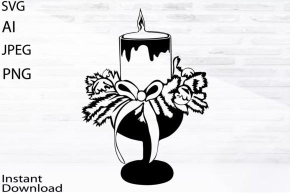 Christmas Candle Illustrations for Festive Blog Design