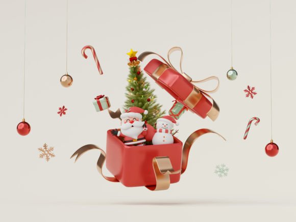 Christmas Celebration with Santa Claus Illustrations