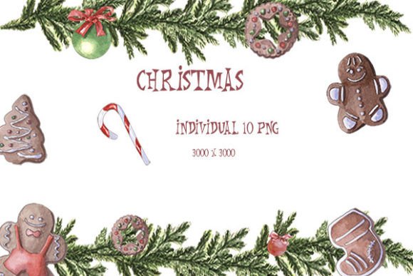 Christmas Clipart, Gingerbread Illustrations Review