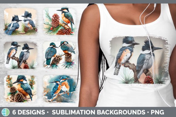 Christmas Kingfisher Distressed Sublimat: Illustrations Review