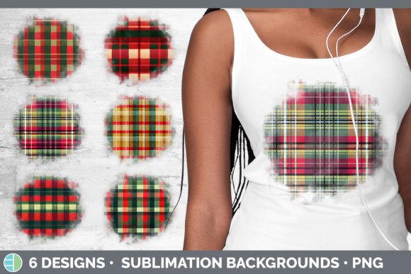 Christmas Plaid Background Grunge Subl: Illustrations