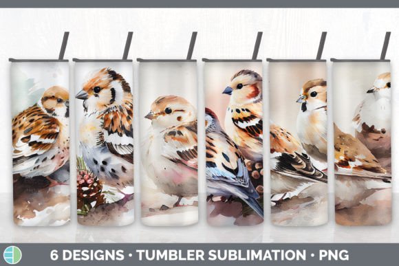 Christmas Snow Bunting Tumbler Sublimati Illustrations