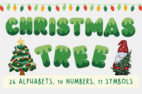 Christmas Tree Alphabet Letter: Festive Illustrations