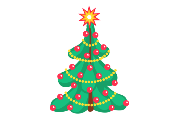 Christmas Tree Icon: Festive Illustrations