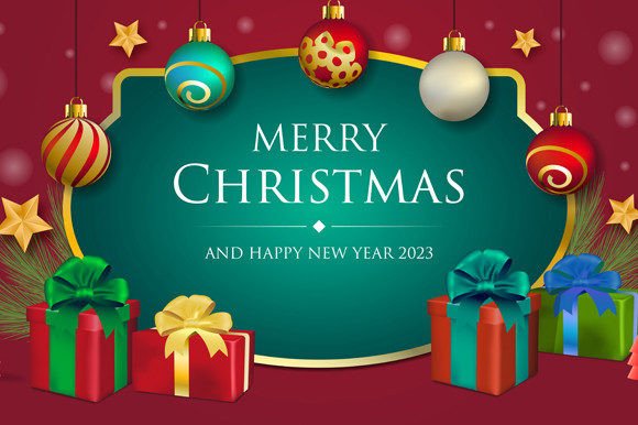 Realistic Christmas Gift Box Background: Illustrations Review