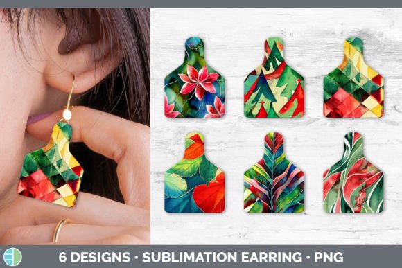 Review: Christmas Cow Tag Earring Sublimation Illustrations
