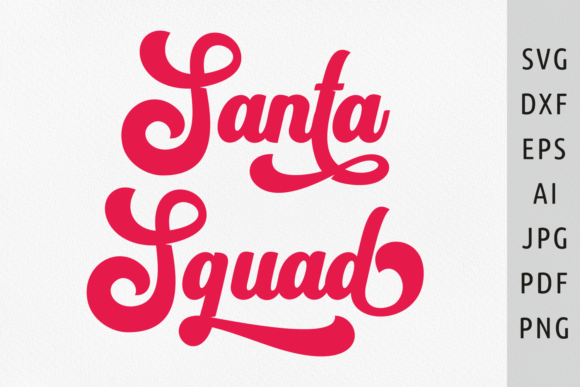 Santa Squad Retro Svg: Fresh Illustrations